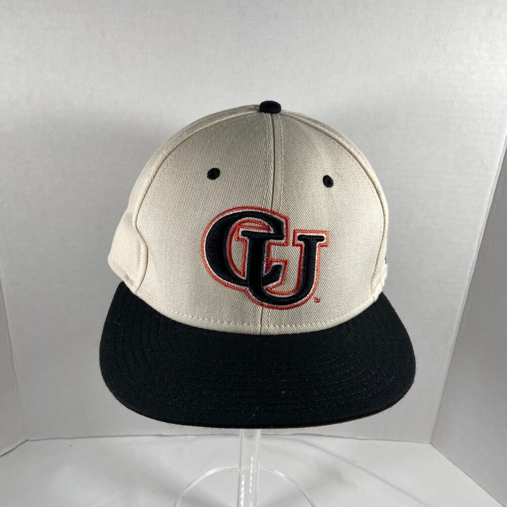 The Game Pro Campbell University Camels Fitted Hat 7 3/8 Cream Black GP300